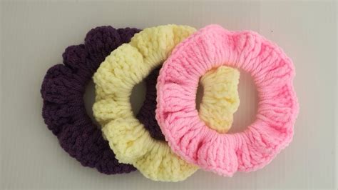 Crochet Time Easy Crochet Beautiful Hair Scrunchie 【钩针学习】漂亮可爱发圈 Youtube