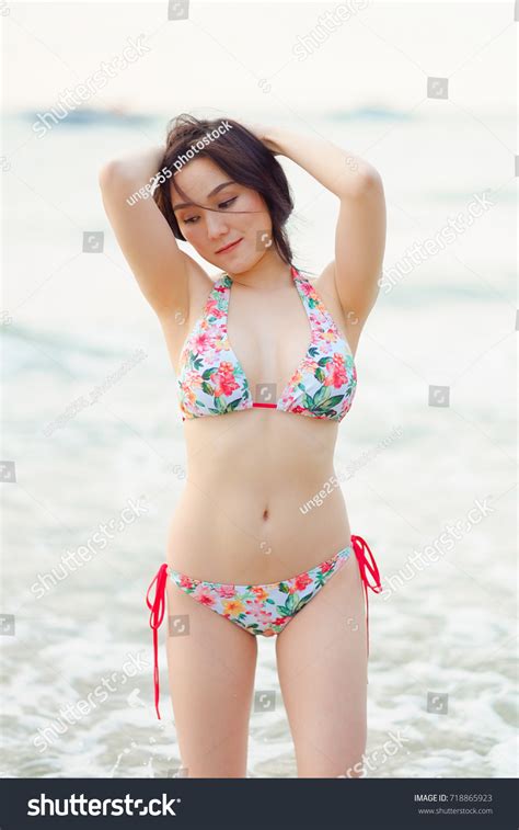 Portrait Sexy Asian Woman Wearing Bikini Stock Photo 718865923 Shutterstock
