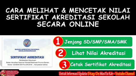 Cara Melihat Nilai Mencetak Sertifikat Akreditasi Sekolah Secara