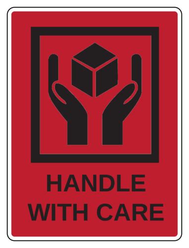 Handle With Care Warning Label Template Onlinelabels®