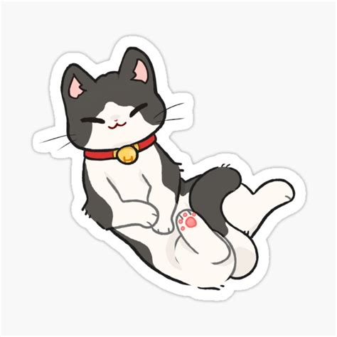 Grey And White Cat Sticker For Sale By Lucianavee Redbubble