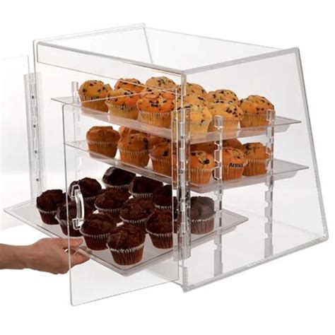 Acrylic Tier Baker Clear Pastry Display Cabinet Cookie Bakery Cupcake