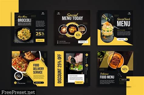 Elegant Food Menu Instagram Post Template 2vyf8mz