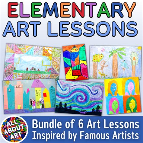 Art Lesson Bundle Elementary Art Projects Inspired By Famous Artists