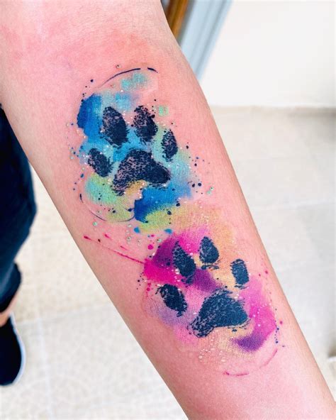 23 Surprisingly Sweet Stunning Paw Print Tattoos Artofit