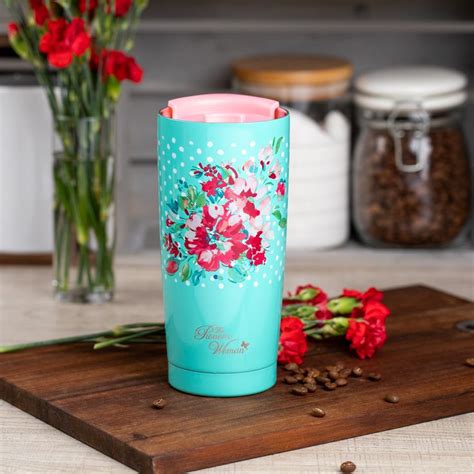 The Pioneer Woman Maverick Garden 20 Ounce Double Wall Vacuum Insulated Stainless Steel Tumbler