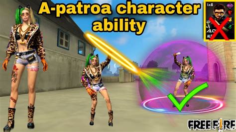 A PATROA Character Ability In Free Fire Ff A PATROA Character Skill