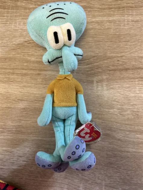 Ty Beanie Babies Spongebob Squarepants Squidward Tentacles Soft Plush