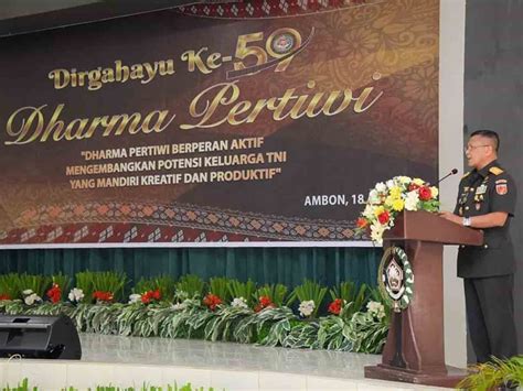 Hadiri Hut Ke 59 Dharma Pertiwi Pangdam Pattimura Pimpin Doa Untuk