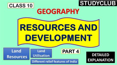 Resources And Development Part Class Cbse Studyclub