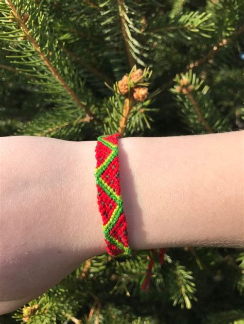 Watermelon Friendship Bracelet Etsy Diy Friendship Bracelets