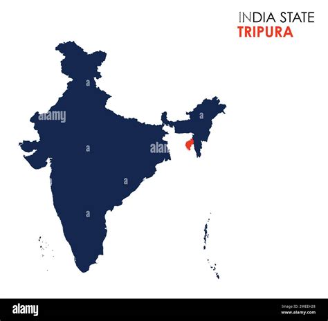 Tripura Map Of Indian State Tripura Map Vector Illustration Tripura