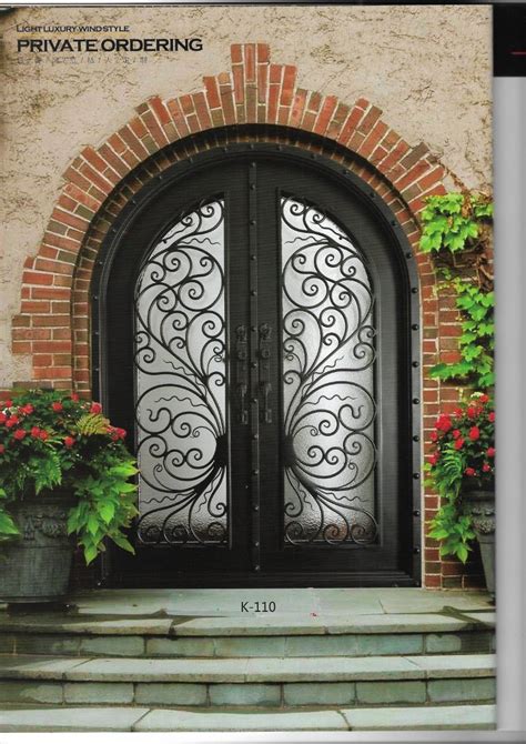 Custom Residential Main Front Entry Metal Doors Security Doors Design Exterior Entrance Black