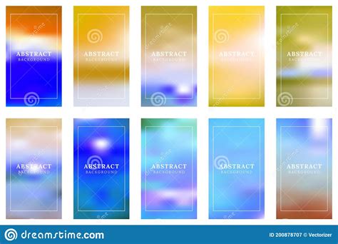 Abstract Colorful Blurred Vector Backgrounds Stock Vector