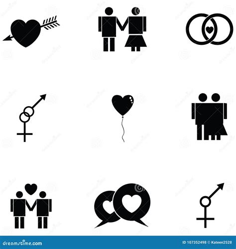 Sexual Icon Set Stock Vector Illustration Of Symbol 107352498