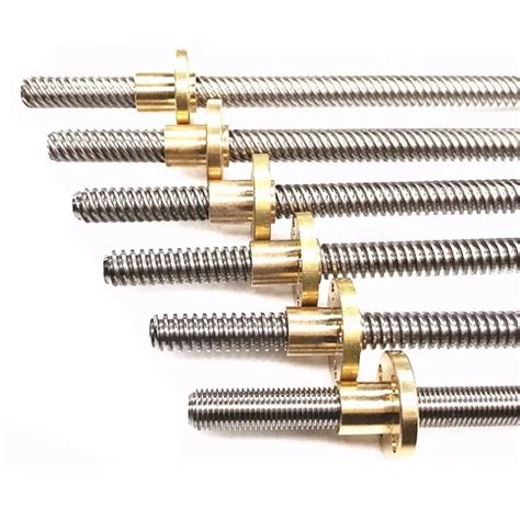 T8 Lead Screw for RepRap 3D Printers Parts Trapezoidal Screw Copper ...