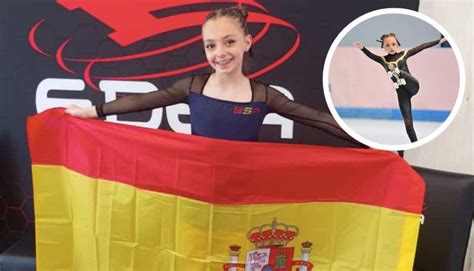 La comarca de Medina celebra los éxitos de la pequeña patinadora Amaia