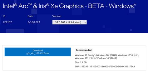 Les Intel Arc Iris Xe Graphics Driver Beta D Barquent