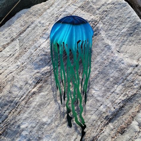 Jellyfish Metal Wall Art Etsy