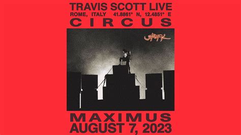 Travis Scott In Concerto Stasera 7 Agosto 2023 Al Circo Massimo Di Roma