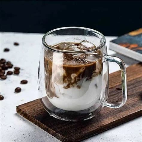 Glass Coffee Mugs,300ml/10oz Double Walled Insulated Coffee - Inspire ...