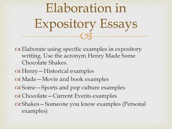 Elaboration Examples in Expository Essays--Survive a Challenge | TpT