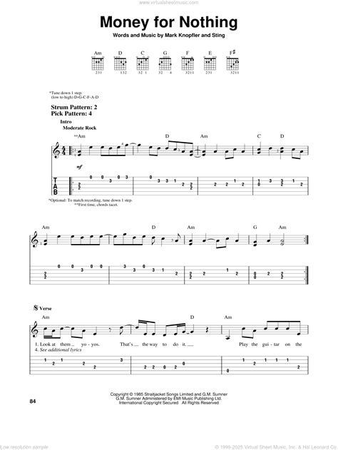 Dire Straits Money For Nothing Guitar Tab 2