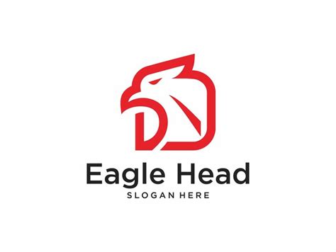 Premium Vector | Red eagle head logo with clean design