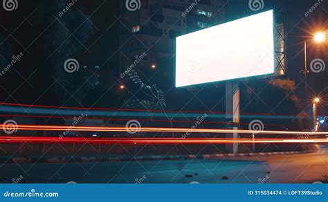 Generative Ai Billboard Night Or Billboard Blank For Outdoor