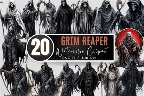 Grim Reaper Sublimation Clipart Graphic By Regulrcrative Creative Fabrica