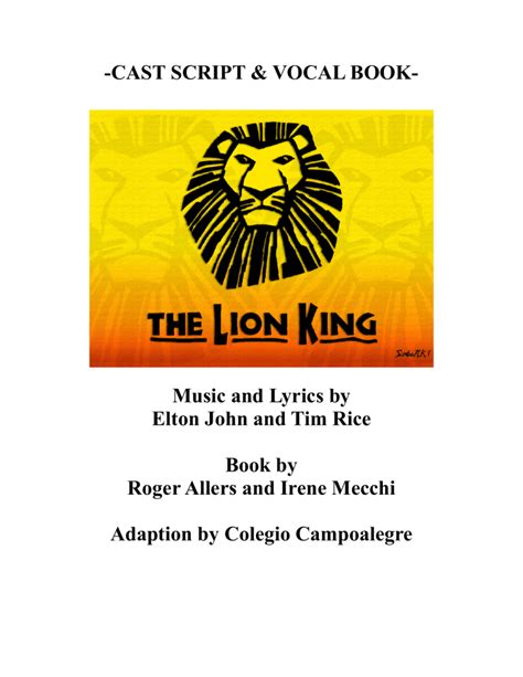 The Lion King Jr Script