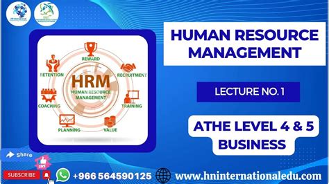 Human Resource Management Lecture No Athe Level Diploma In