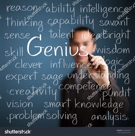 Business Man Writing Genius Concept Stock Photo 165462287 Shutterstock