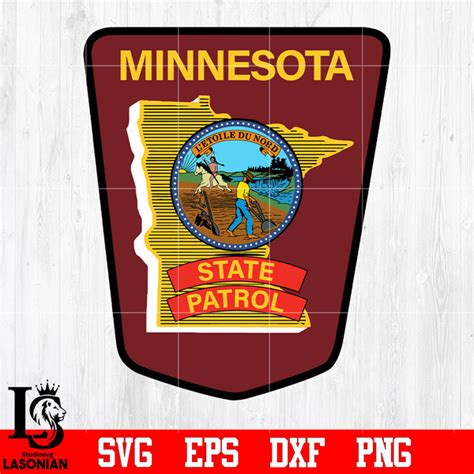 Badge Minnesota state patrol Police svg eps dxf png file, Di - Inspire ...