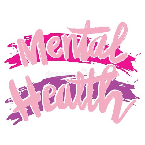 Mental Health. Handlettering Vector Illustration Stock Illustration ...