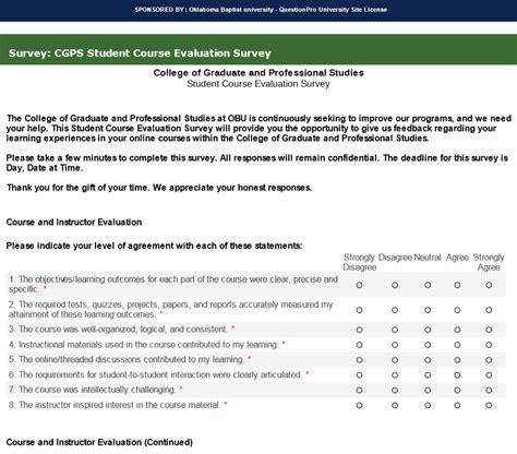 10 Amazing Course Evaluation Survey Templates Questionpro