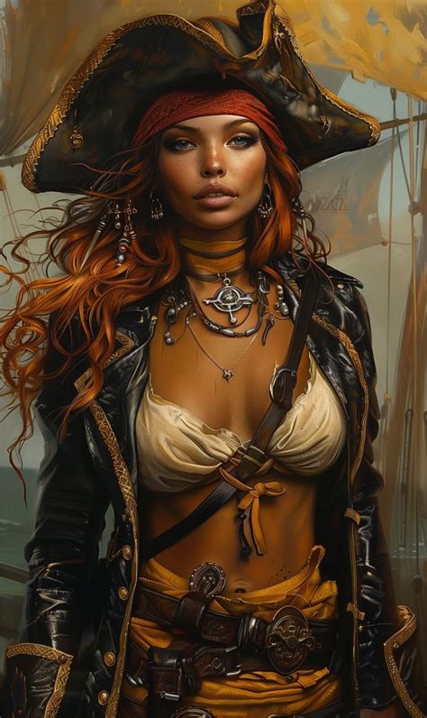 Pirate In 2024 Pirate Woman Pirate Art Pirates Illustration