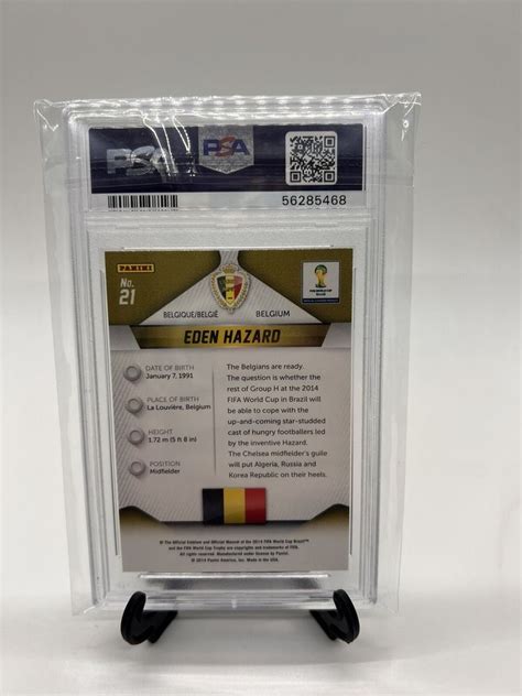 2014 Panini Prizm World Cup Eden Hazard 21 PSA 10 GEM MINT Belgium EBay