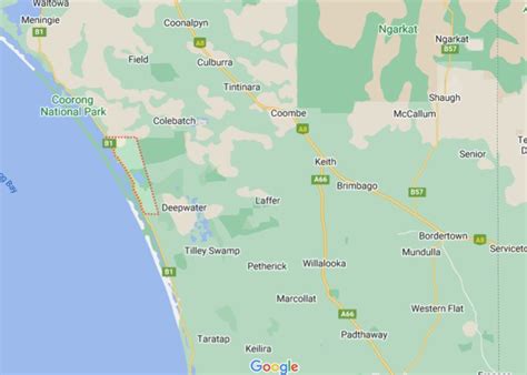 salt creek south australia australia  area map