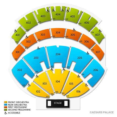 Caesars Palace Seating Chart