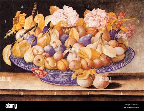 Octavianus Montfort Still Life Of Fruit And Flowers Wga Stock