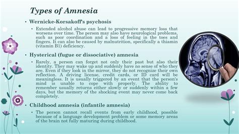 Amnesia Causes And Types GenOlfe