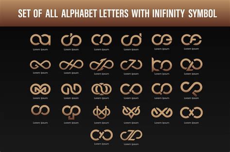 Premium Vector All Alphabet A To Z Letters Combination With Infinity