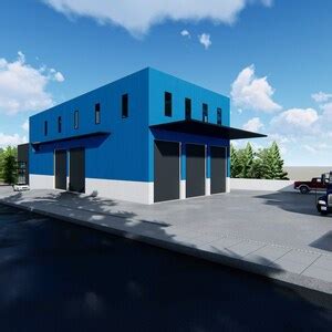 Industrial Building Architectural Plans With Adjustable Areas for Your ...