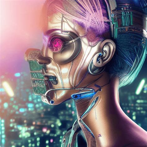 Cyberpunk Girl 3D Digital Art · Creative Fabrica