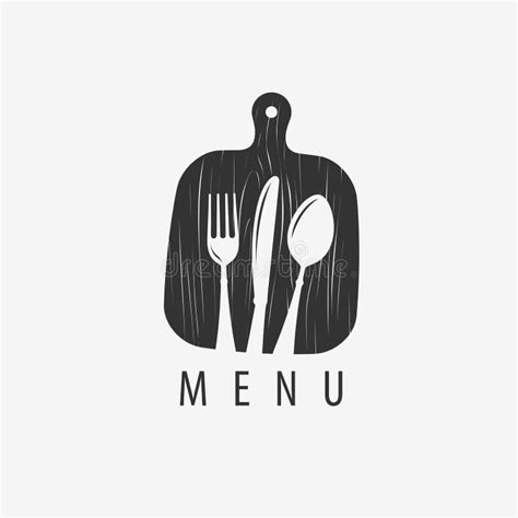 Menu Logo Cuisine Cooking Symbol Vector Illustration Stock Vector