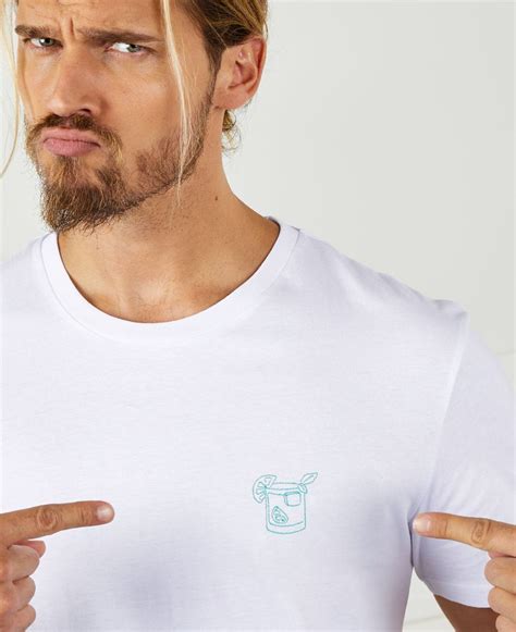 T Shirt Homme Cocktail Gin Tonic Brodé Monsieur Tshirt