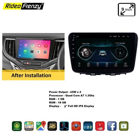 Buy Maruti Suzuki Baleno Android Double Din Stereo System With Inbuilt