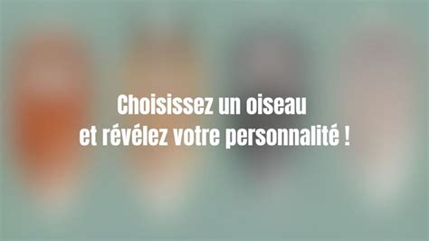 L oiseau que vous choisissez en dit plus sur votre personnalité