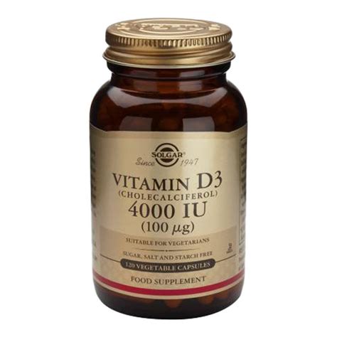 Solgar Vitamin D3 4000 IU 120 Capsules – Lifestyle Labs